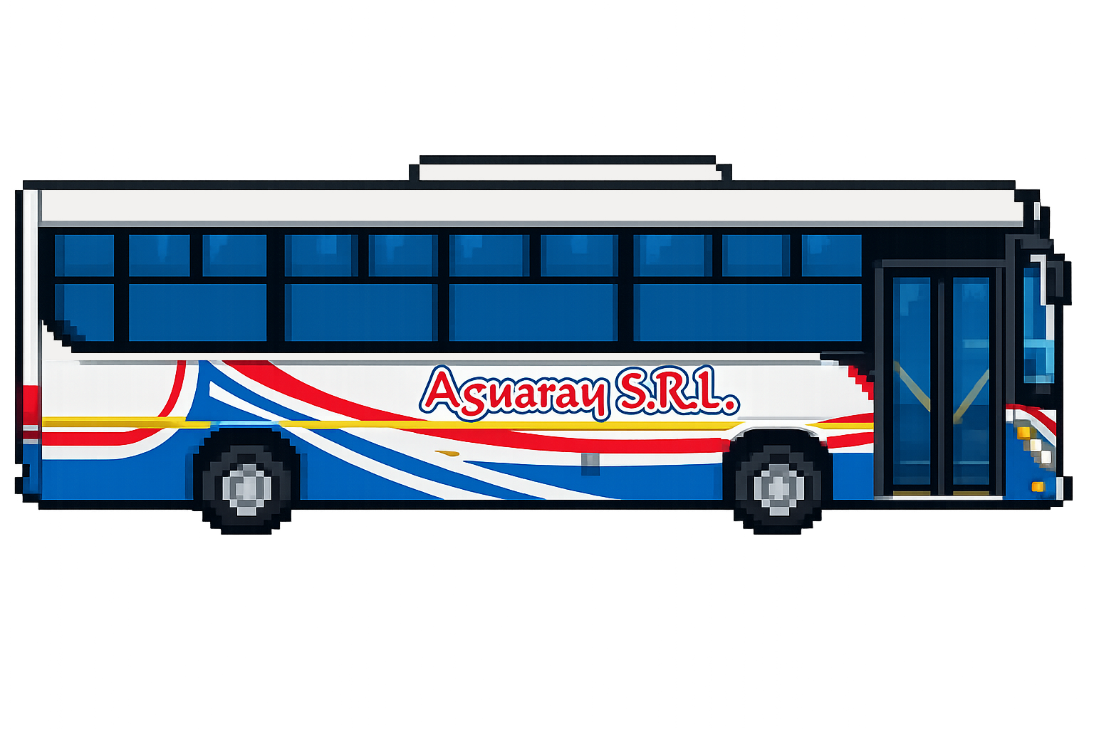 Colectivo pixel art de Aguaray SRL — Colectucus, transporte de Tucumán