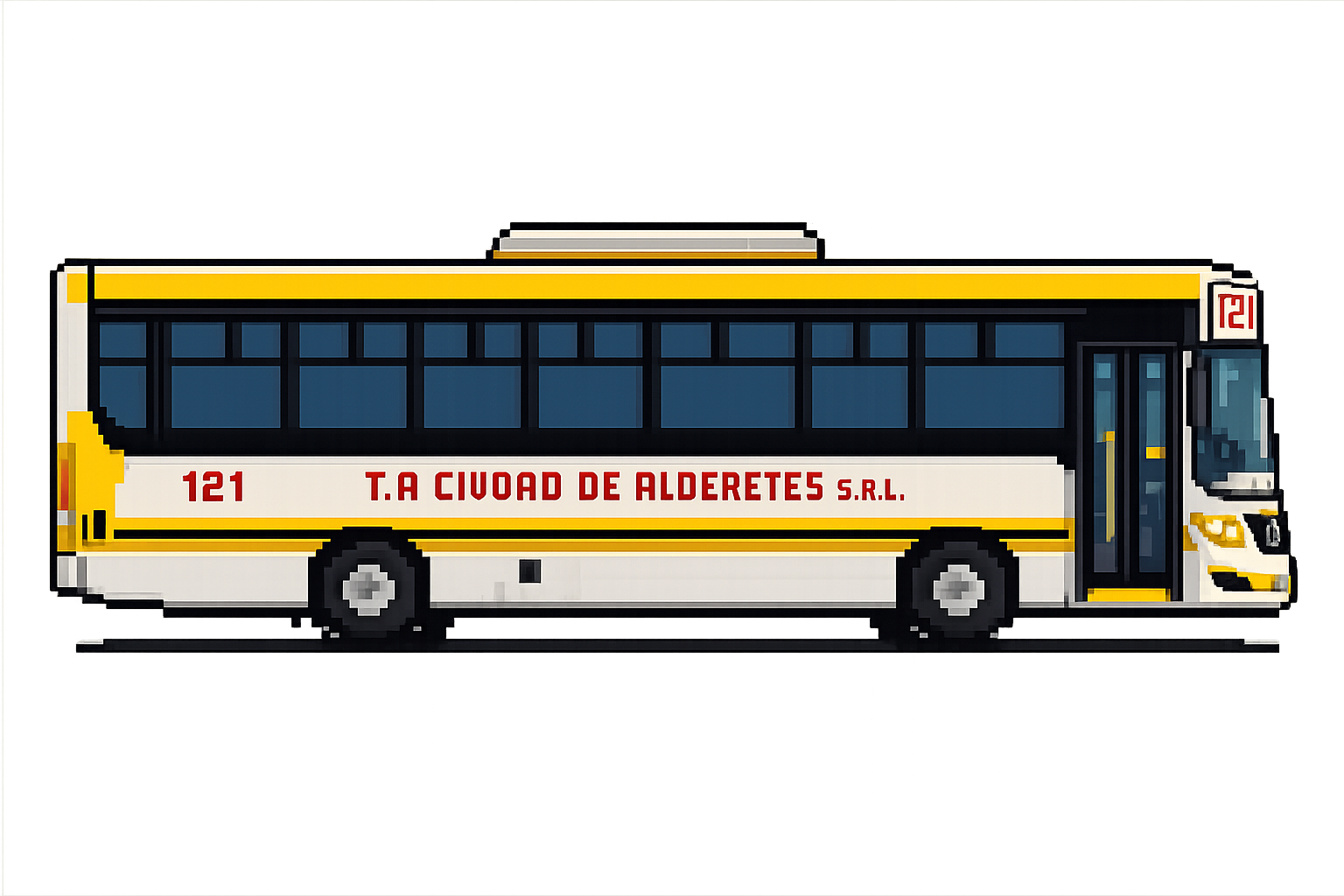 Colectivo pixel art de T.A Ciudad de Alderetes SRL — Colectucus, transporte de Tucumán