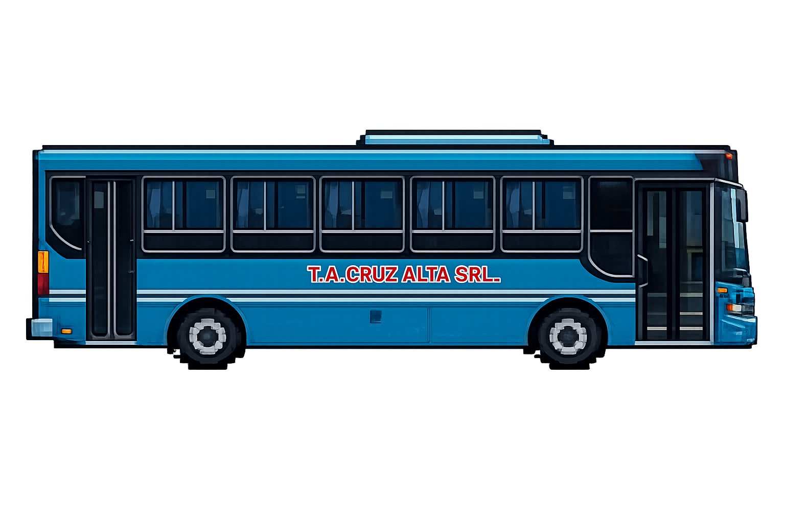 Colectivo pixel art de T.A Cruz Alta SRL — Colectucus, transporte de Tucumán