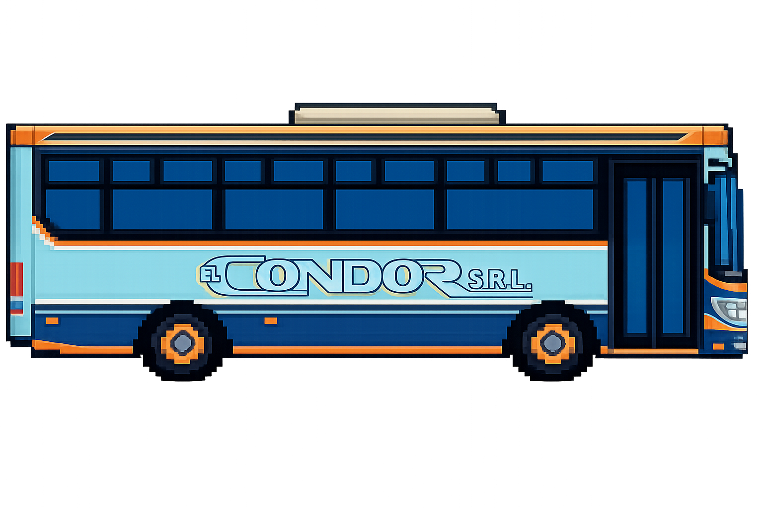 Colectivo pixel art de El Condor SRL — Colectucus, transporte de Tucumán