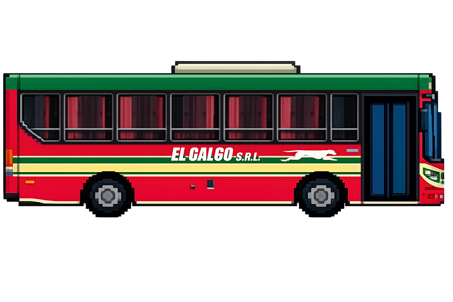 Colectivo pixel art de El Galgo SRL — Colectucus, transporte de Tucumán