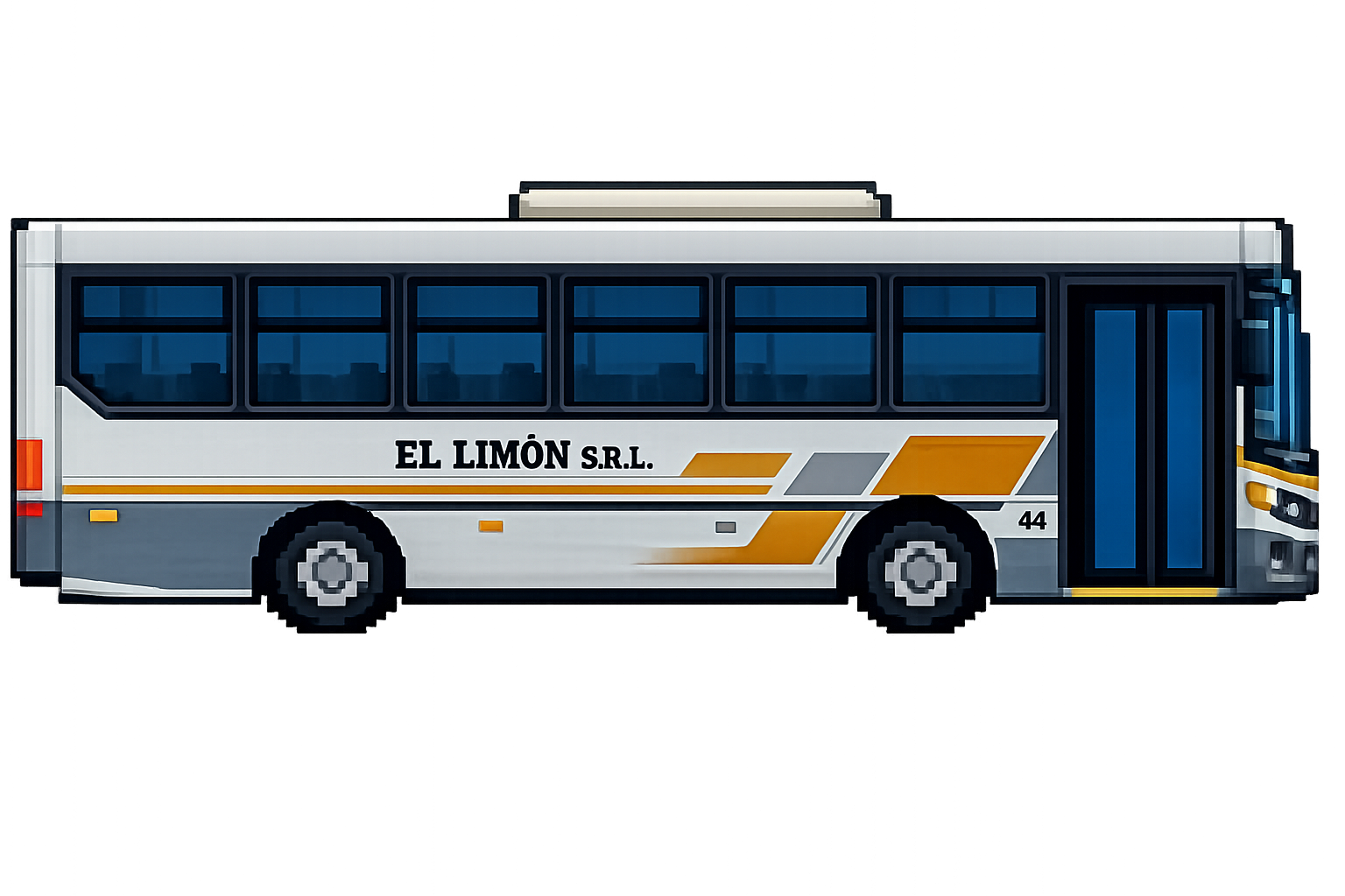Colectivo pixel art de El Limón SRL — Colectucus, transporte de Tucumán