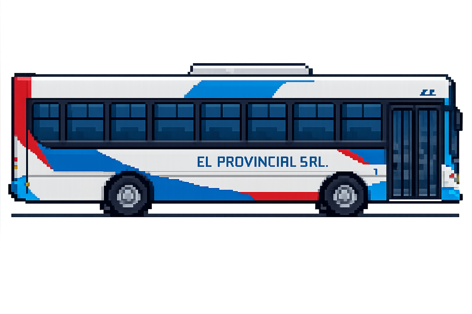 Colectivo pixel art de El Provincial SRL — Colectucus, transporte de Tucumán
