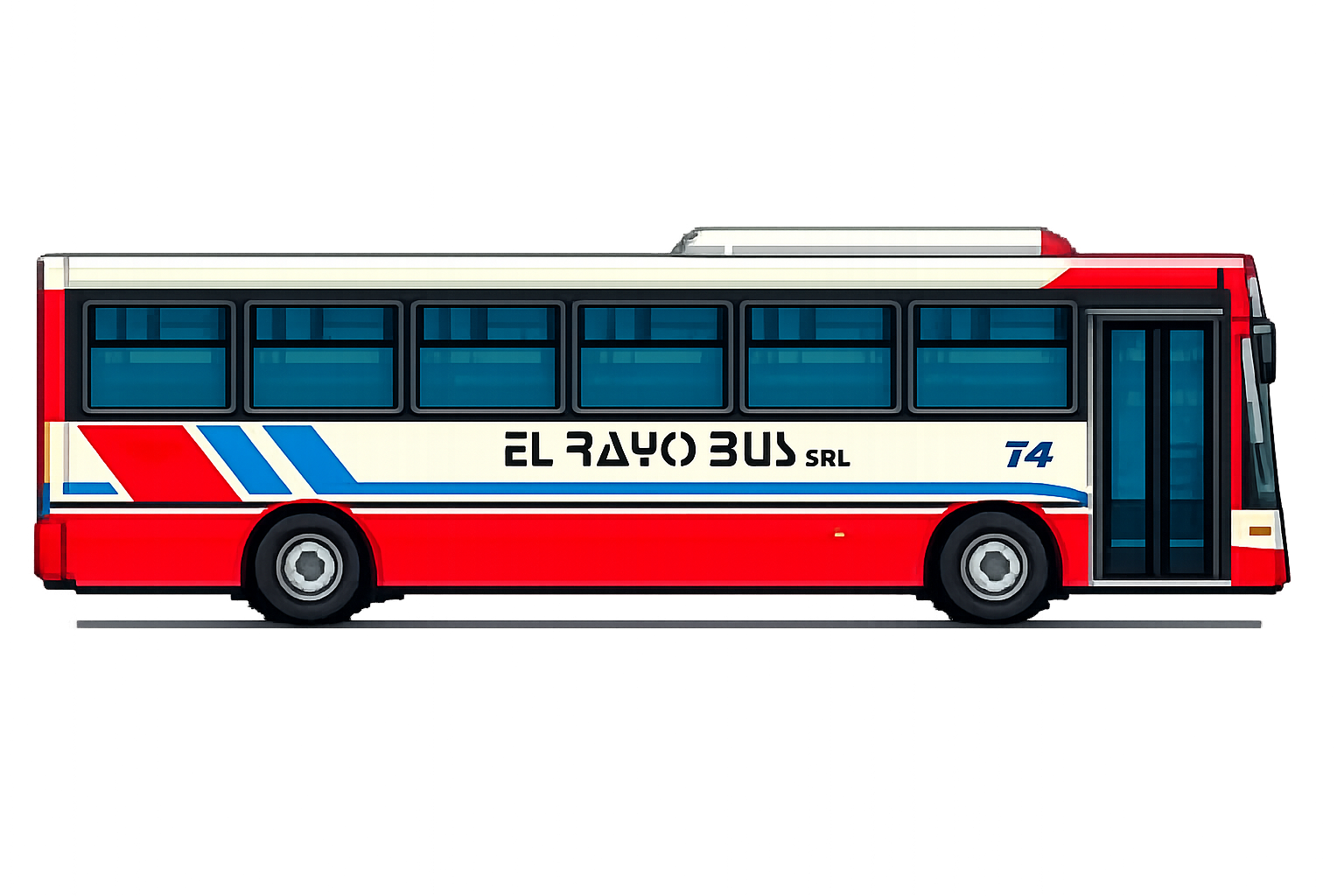 Colectivo pixel art de El Rayo Bus SRL — Colectucus, transporte de Tucumán