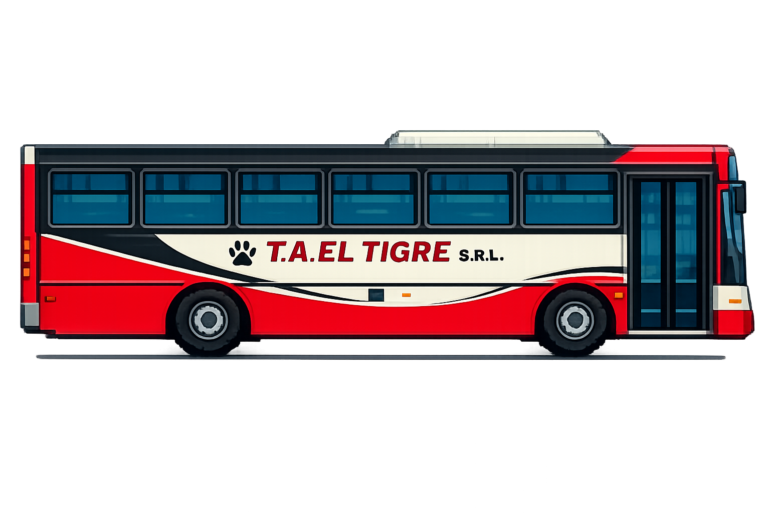 Colectivo pixel art de T.A El Tigre SRL — Colectucus, transporte de Tucumán