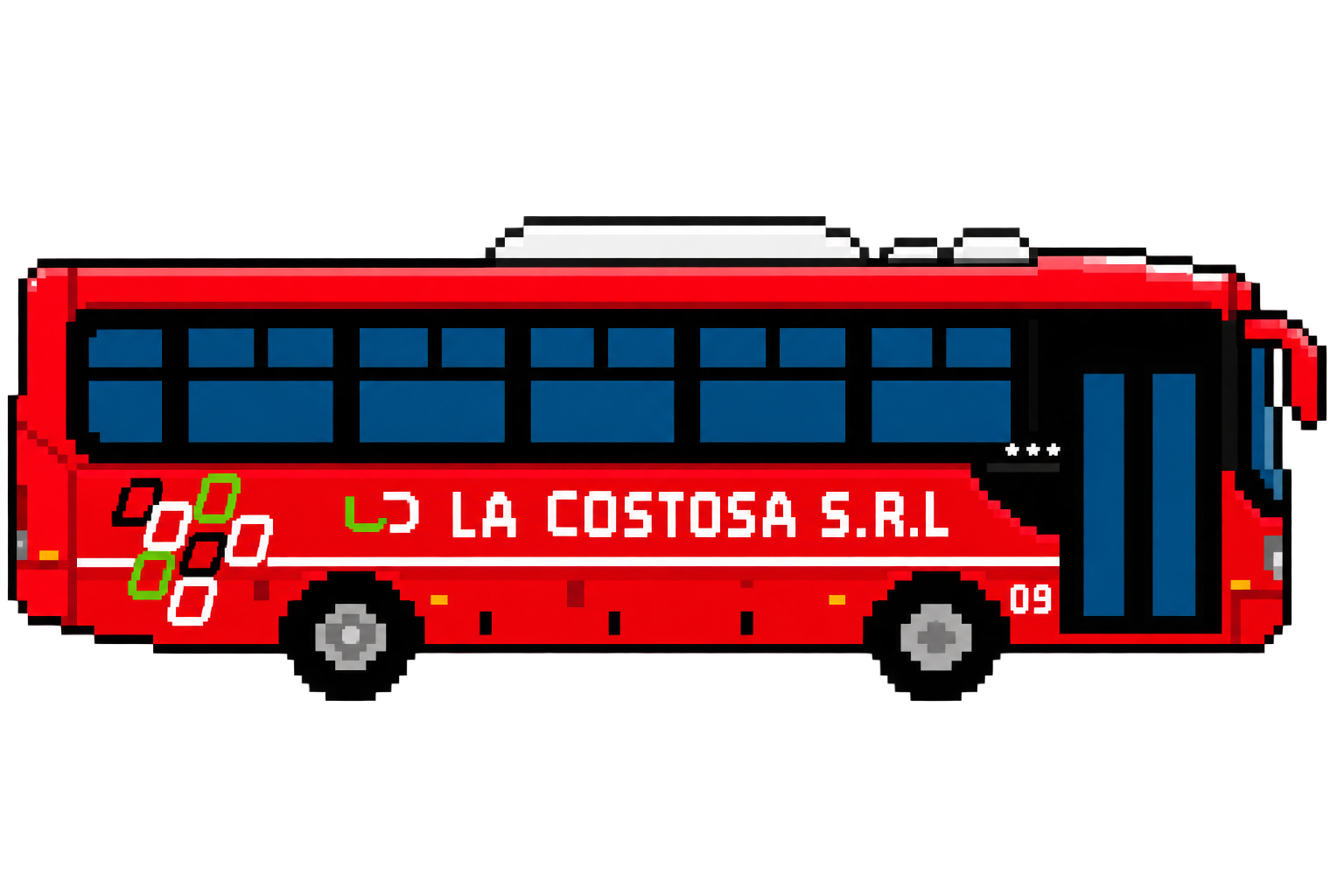 Colectivo pixel art de La Costosa SRL — Colectucus, transporte de Tucumán
