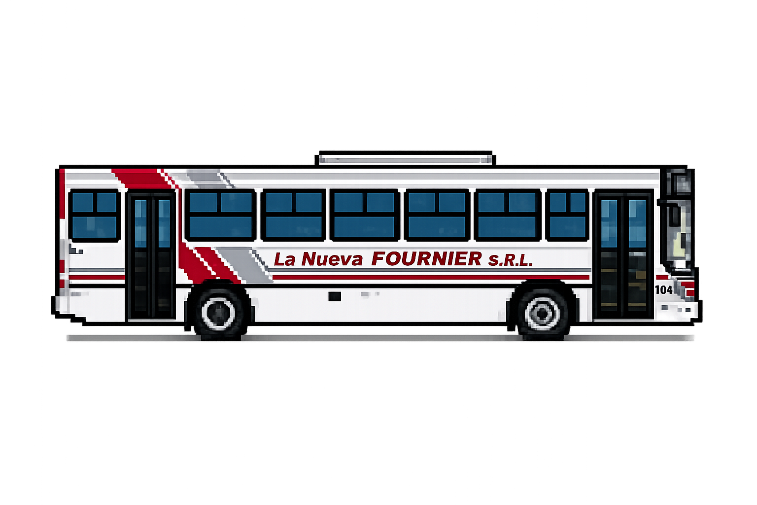 Colectivo pixel art de La Nueva Fournier SRL — Colectucus, transporte de Tucumán