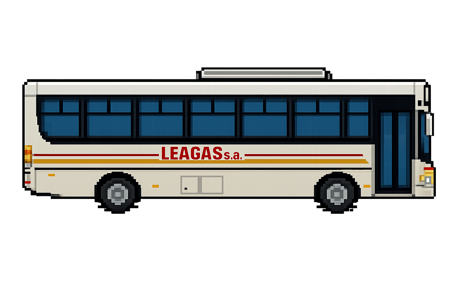 Colectivo pixel art de Leagas SA — Colectucus, transporte de Tucumán