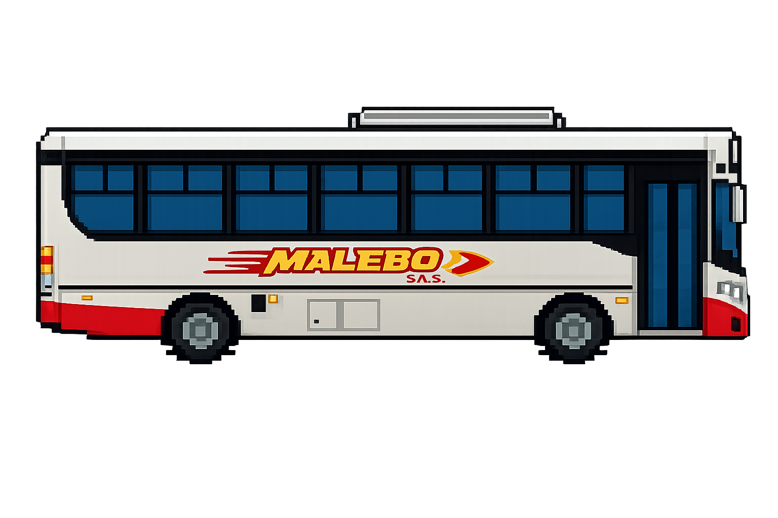 Colectivo pixel art de Malebo SAS — Colectucus, transporte de Tucumán