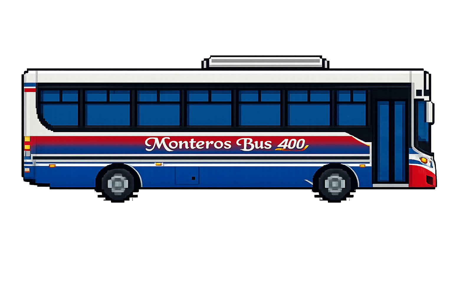 Colectivo pixel art de Monteros Bus SRL — Colectucus, transporte de Tucumán