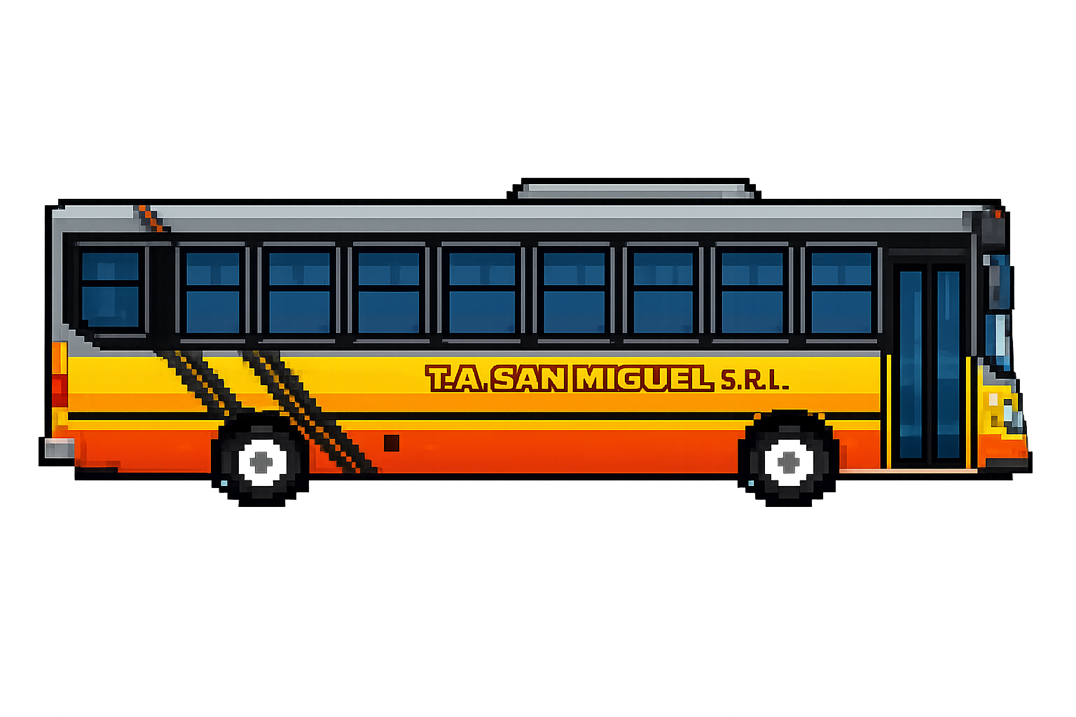 Colectivo pixel art de T.A San Miguel SRL — Colectucus, transporte de Tucumán