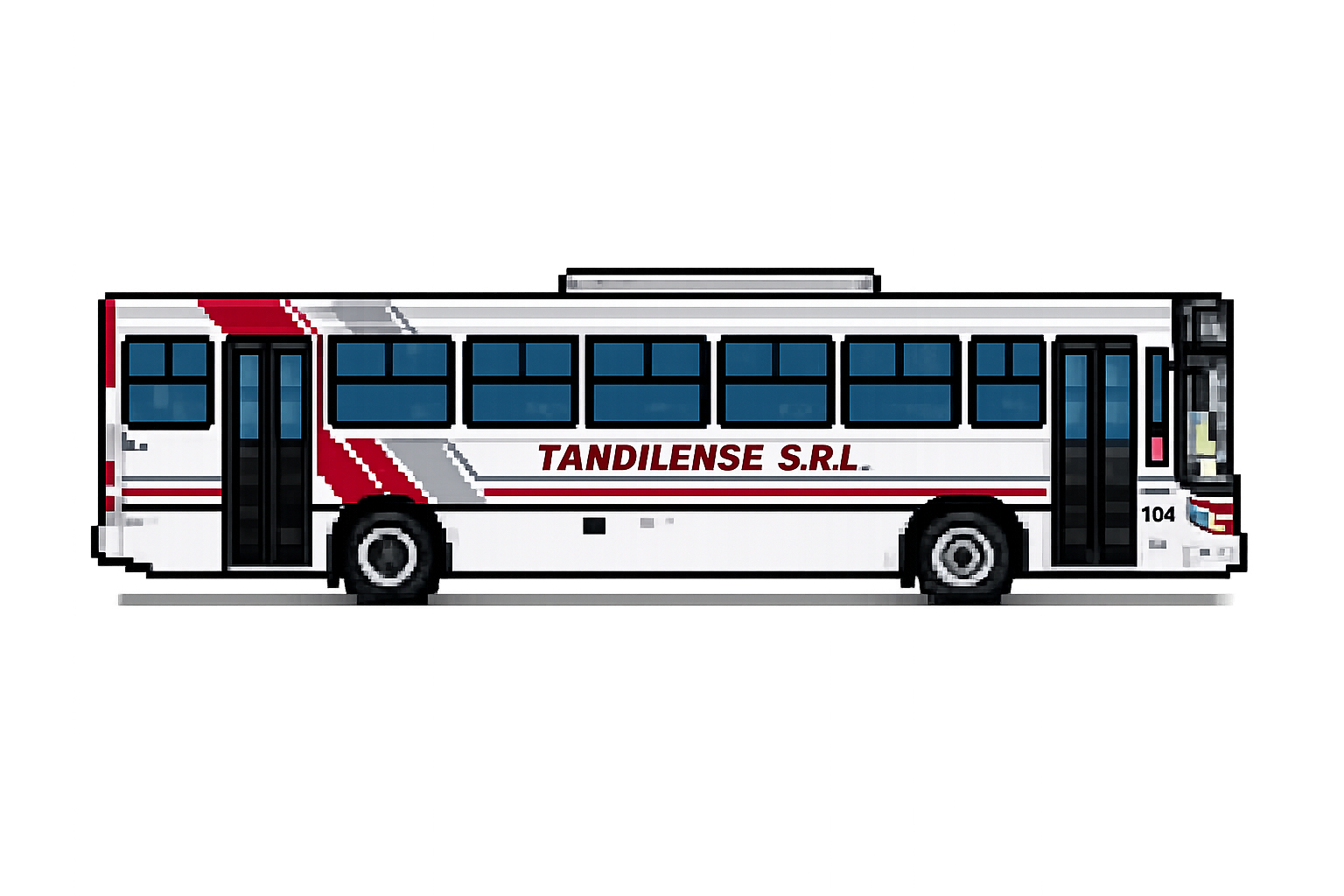 Colectivo pixel art de Tandilense SRL — Colectucus, transporte de Tucumán