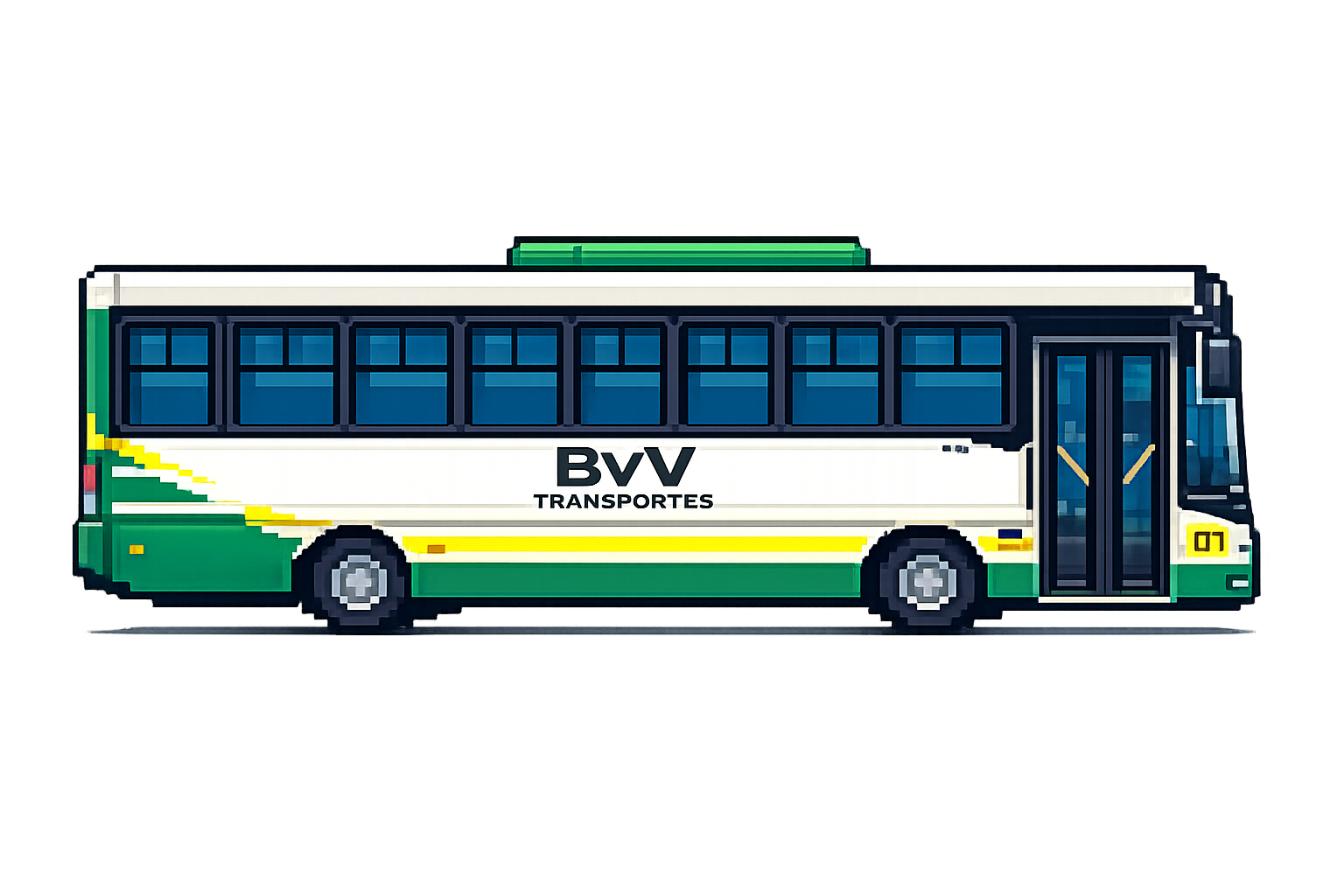 Colectivo pixel art de TCM Bus SRL — Colectucus, transporte de Tucumán