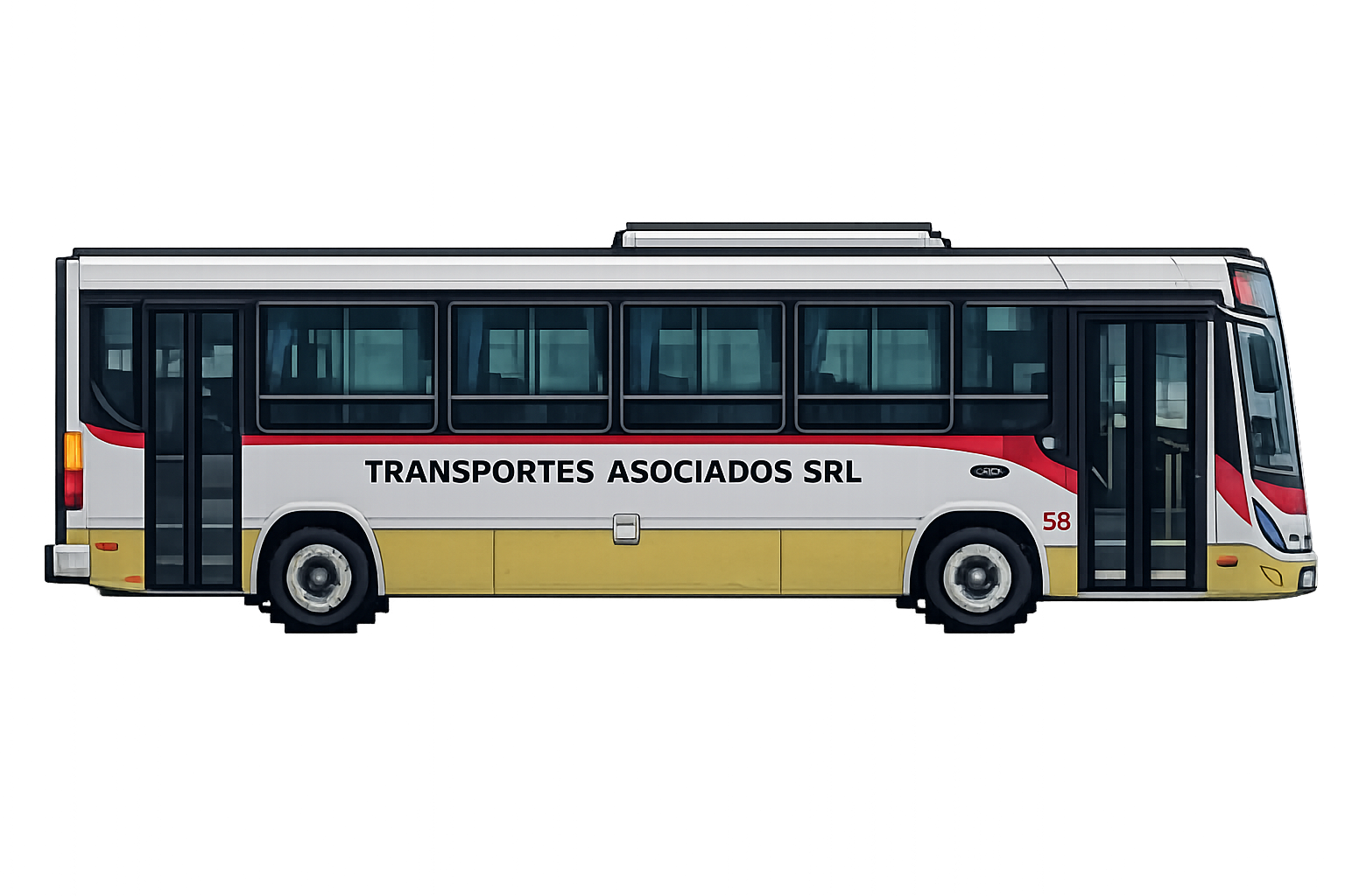 Colectivo pixel art de Transportes Asociados SRL — Colectucus, transporte de Tucumán