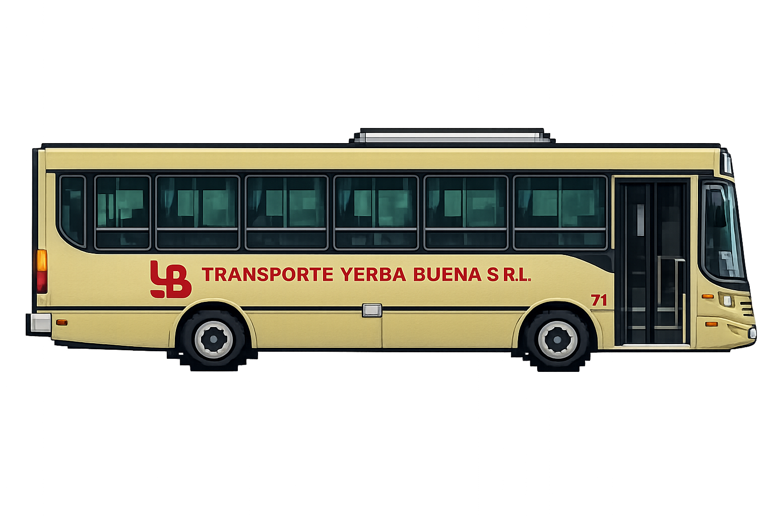 Colectivo pixel art de Transportes Yerba Buena SRL — Colectucus, transporte de Tucumán